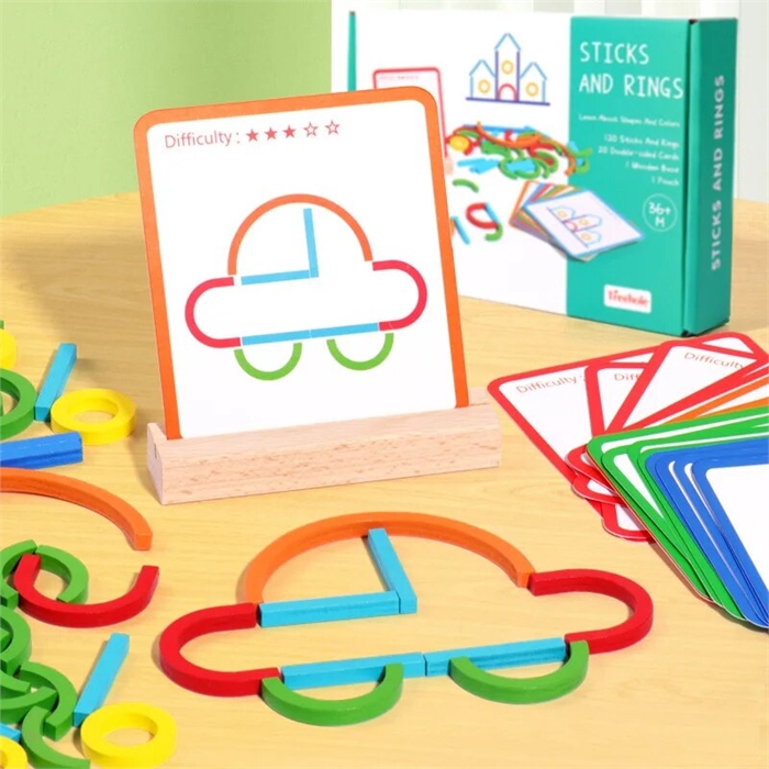 Пазл с заданиями FT Sticks and rings ZT-PZ-002605