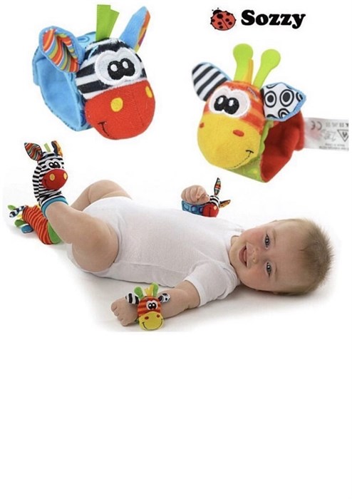 Мягкие игрушки шуршалки на ручки и носочки на ножки Жираф ZT-PR-004962 - фото 2376