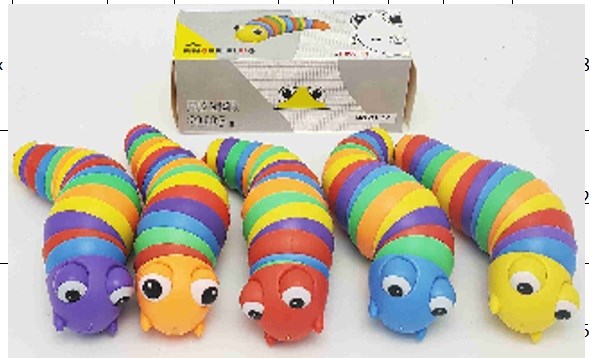 Игрушка антистресс, радужная гусеница ZT-SE-002961