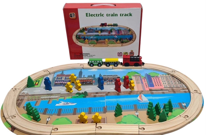 Деревянная железная дорога 45 деталей ZT-SR-002669 - фото 5512