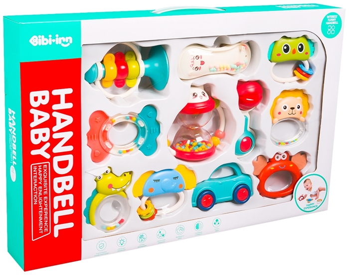 Погремушка-грызунок прорезыватель 11 дет 608-85 608-85