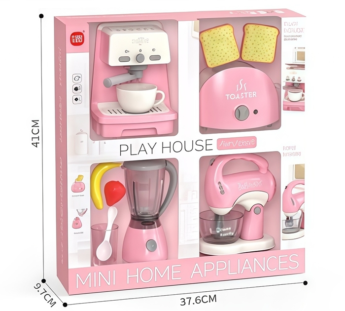 Игровой набор: Соковыжималка, Хлебопечка, Миксер, Кофемашина LS8486C LS8486C