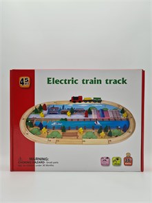 Деревянная железная дорога 45 деталей ZT-SR-002669
