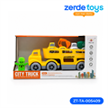 Машина автовоз с машинами спецтехники Yellow ZT-TA-005409