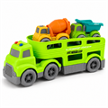 Машина автовоз с машинами спецтехники Green ZT-TA-005411