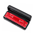 Губная гармошка металлическая (красная) ZT-MR-002522-К