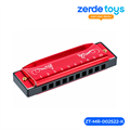 Губная гармошка металлическая (красная) ZT-MR-002522-К